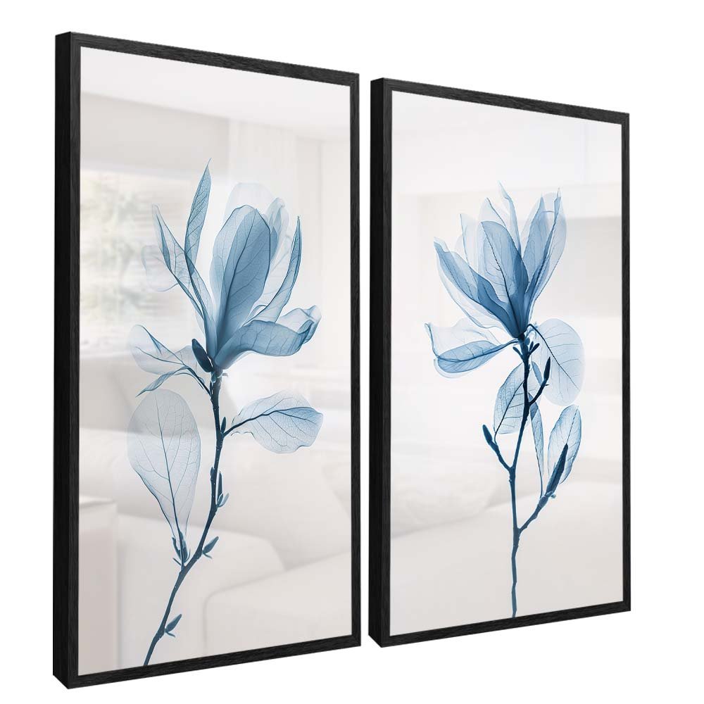 Duo Blue Floral Canvas