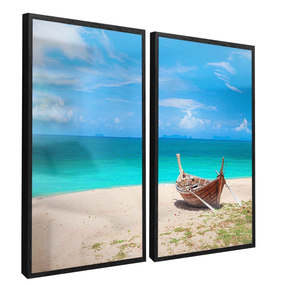 Duo Boat and Beach Canvas