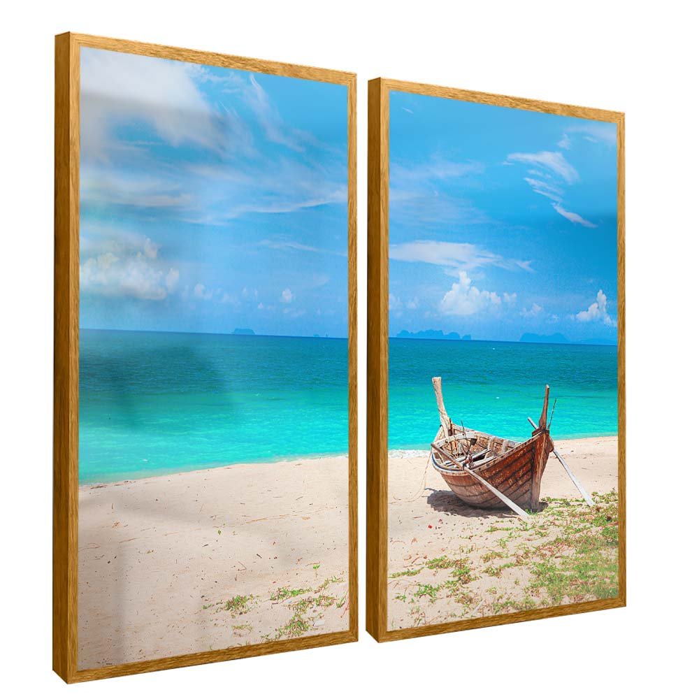 Duo Boat and Beach Canvas