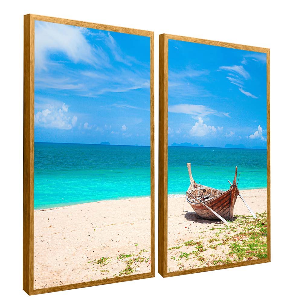 Duo Boat and Beach Canvas