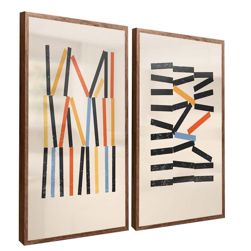 Duo Colored Sticks Canvas V1647