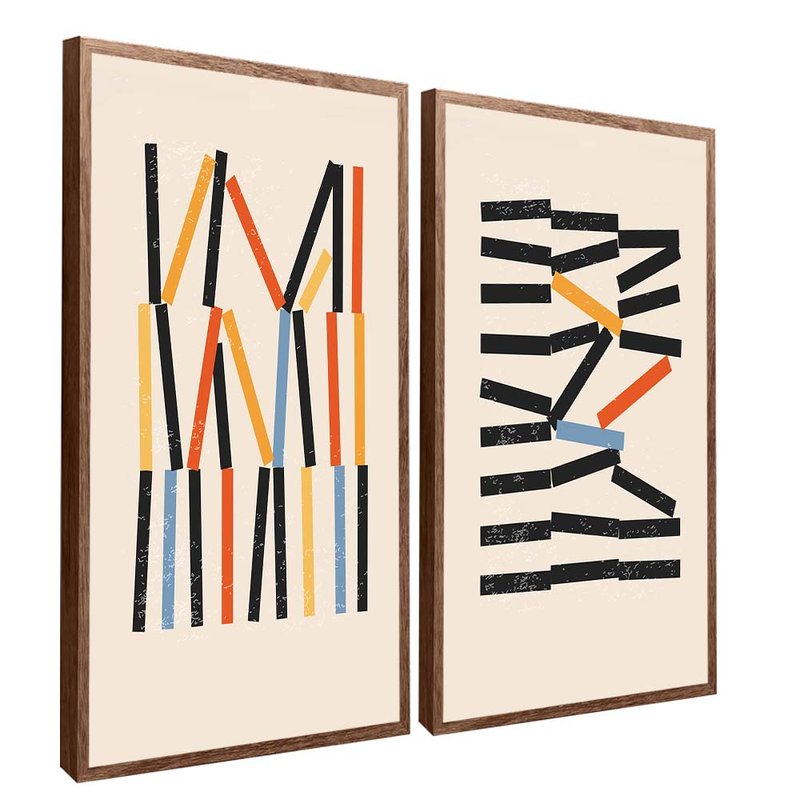 Duo Colored Sticks Canvas V1647