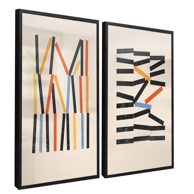 Duo Colored Sticks Canvas V1647