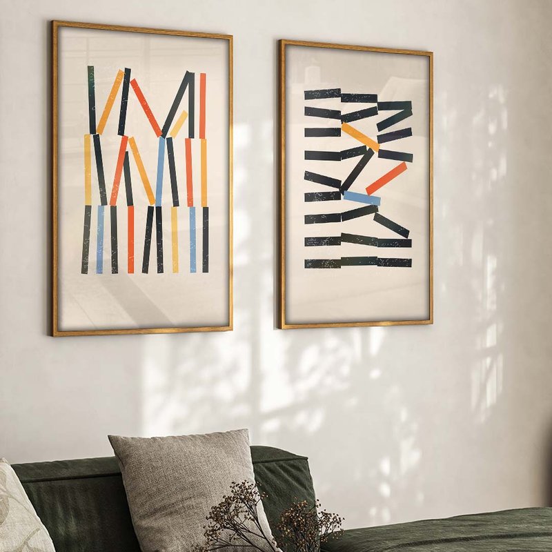 Duo Colored Sticks Canvas V1647