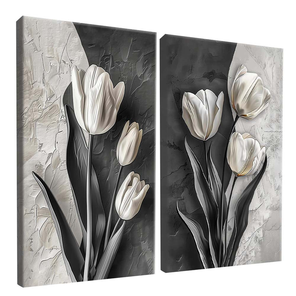 Duo Floral Painting Canvas