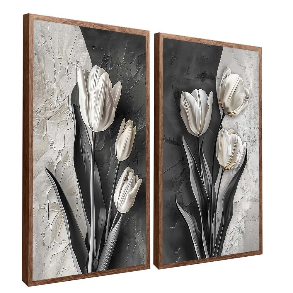 Duo Floral Painting Canvas