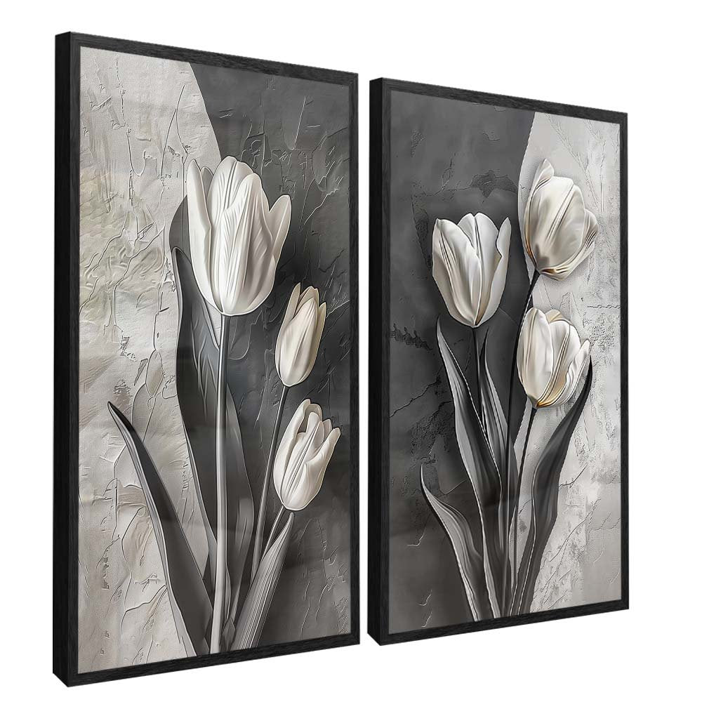 Duo Floral Painting Canvas