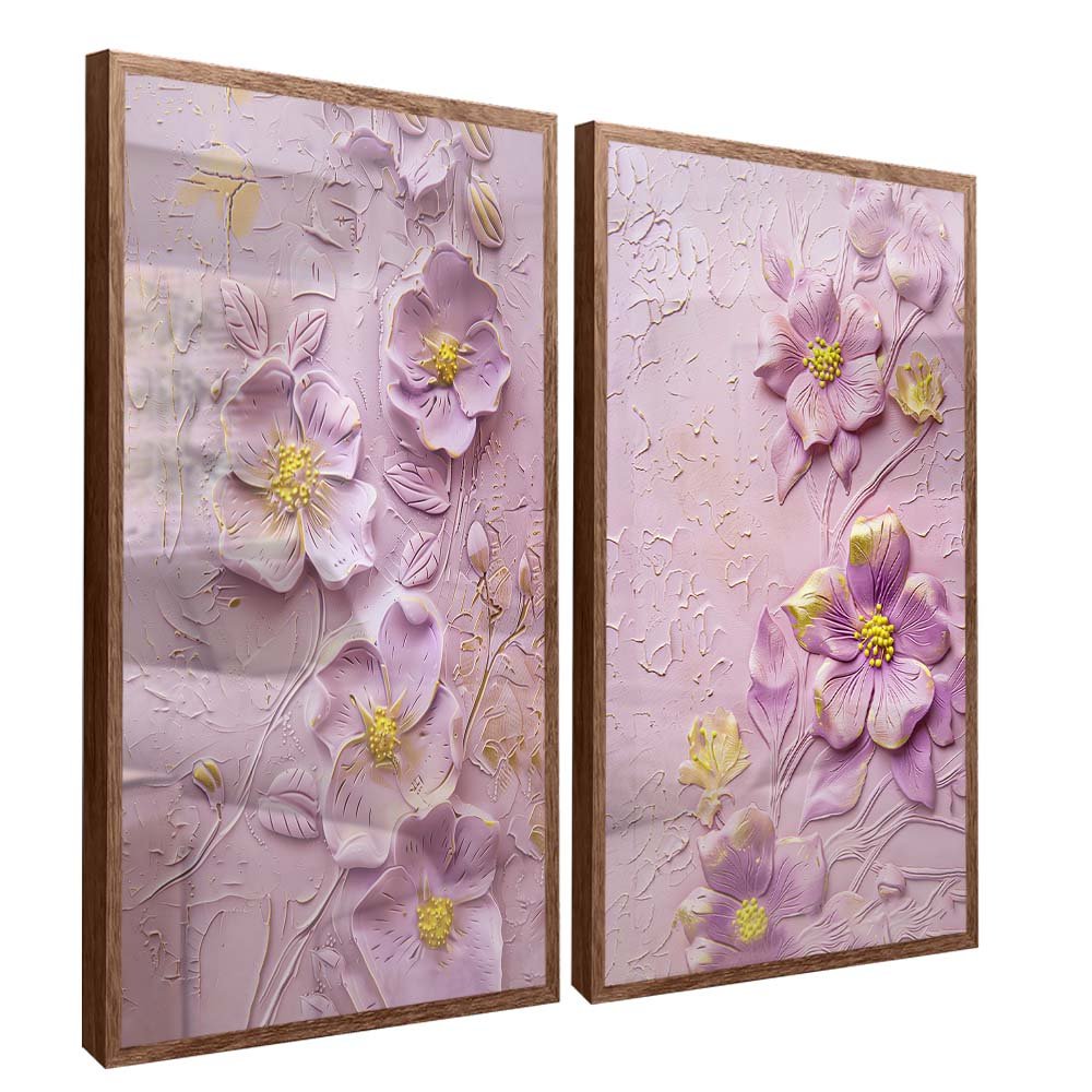 Duo Flower in Plaster Canvas