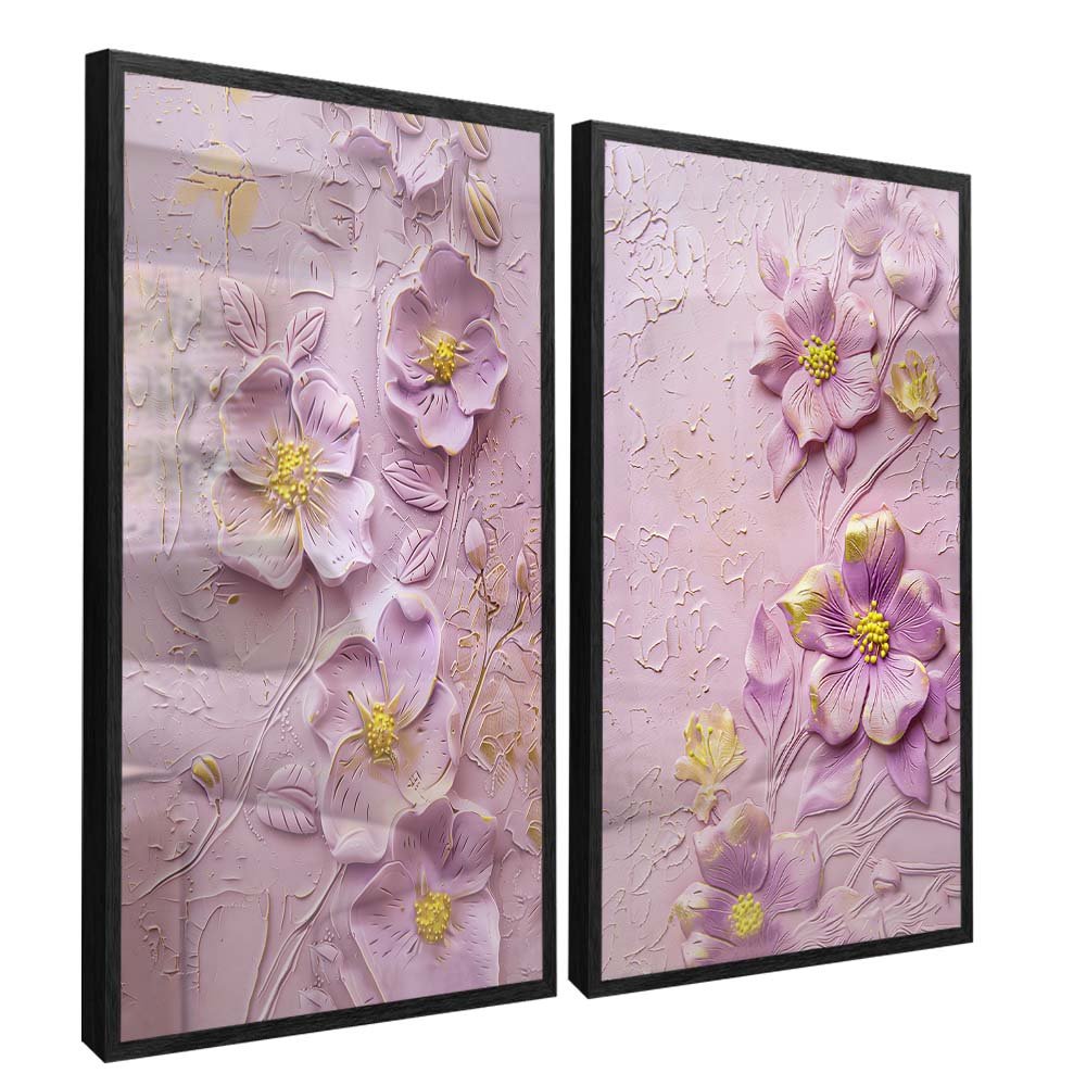 Duo Flower in Plaster Canvas