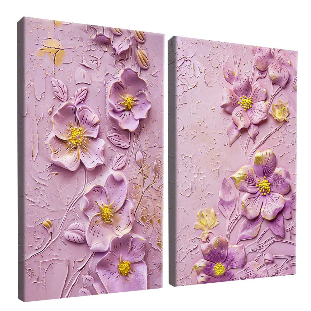 Duo Flower in Plaster Canvas