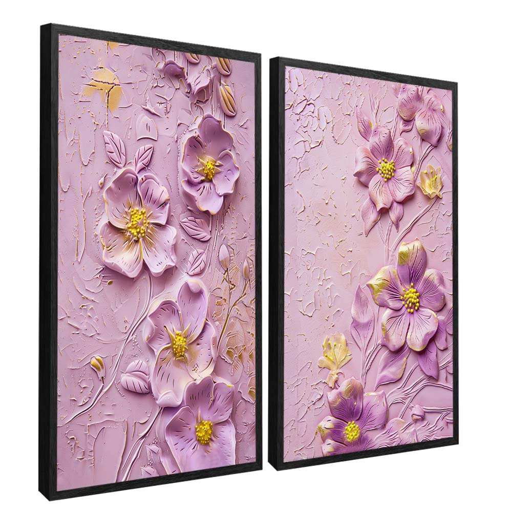 Duo Flower in Plaster Canvas