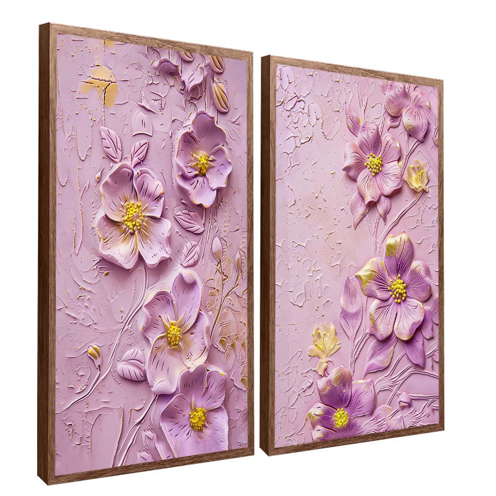 Duo Flower in Plaster Canvas