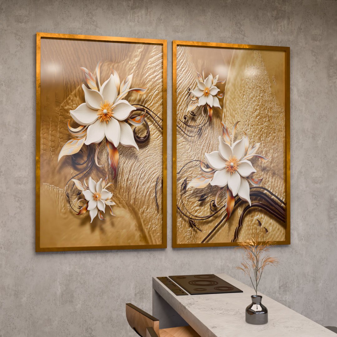 Duo Golden Magnolias V2050 Canvas