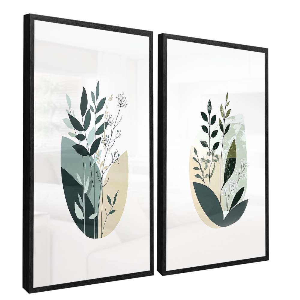 Duo Minimalist Cold Floral V2110 Canvas