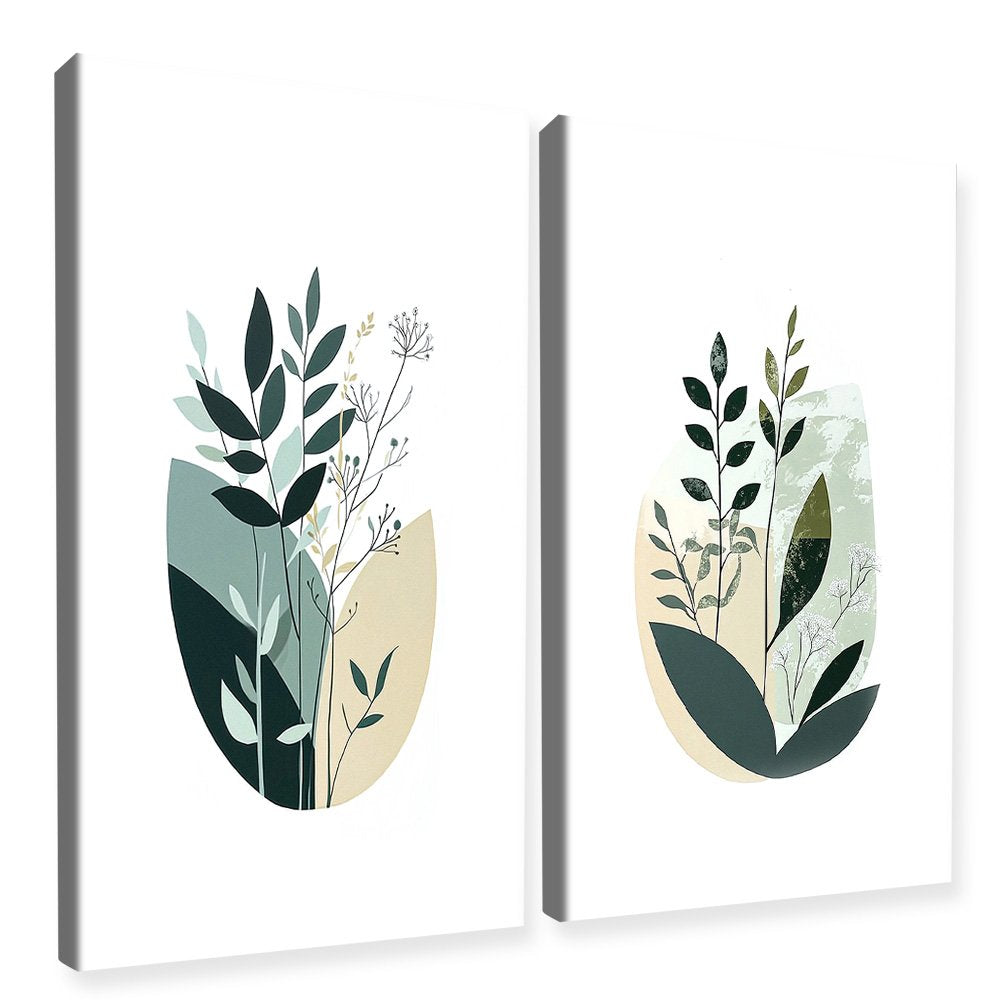 Duo Minimalist Cold Floral V2110 Canvas