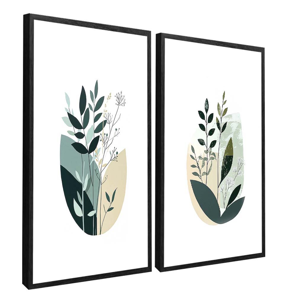 Duo Minimalist Cold Floral V2110 Canvas