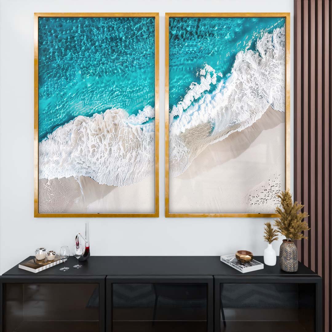 Duo Sea and Waves V2001 Canvas