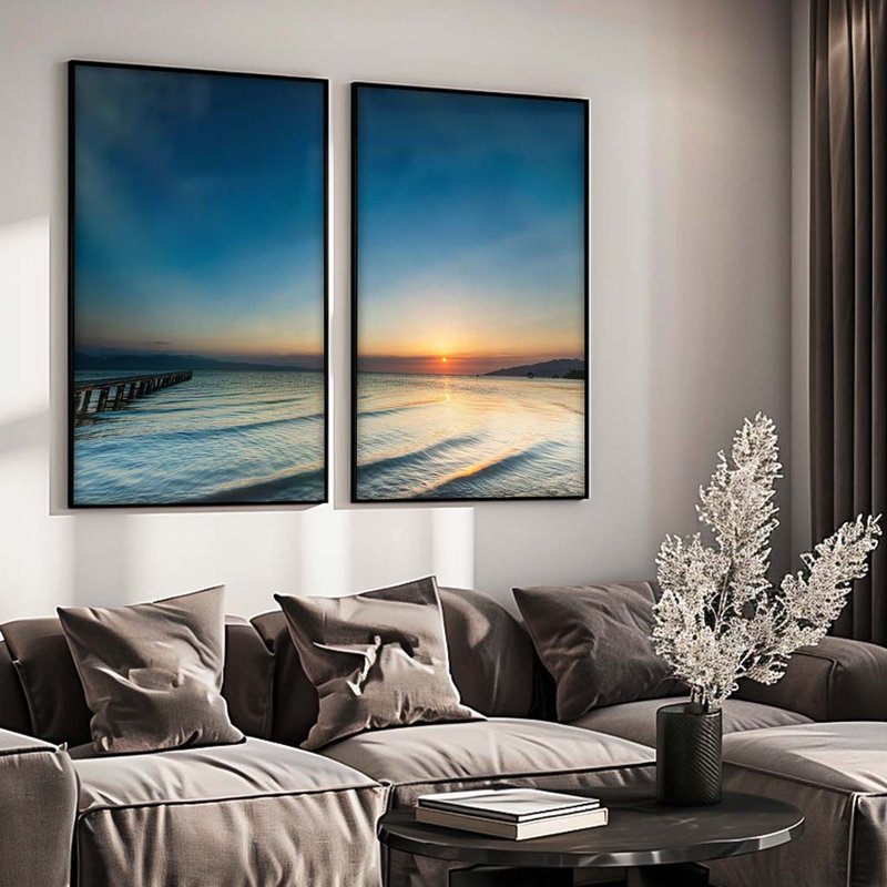 Duo Trapiche and waves Canvas V1620