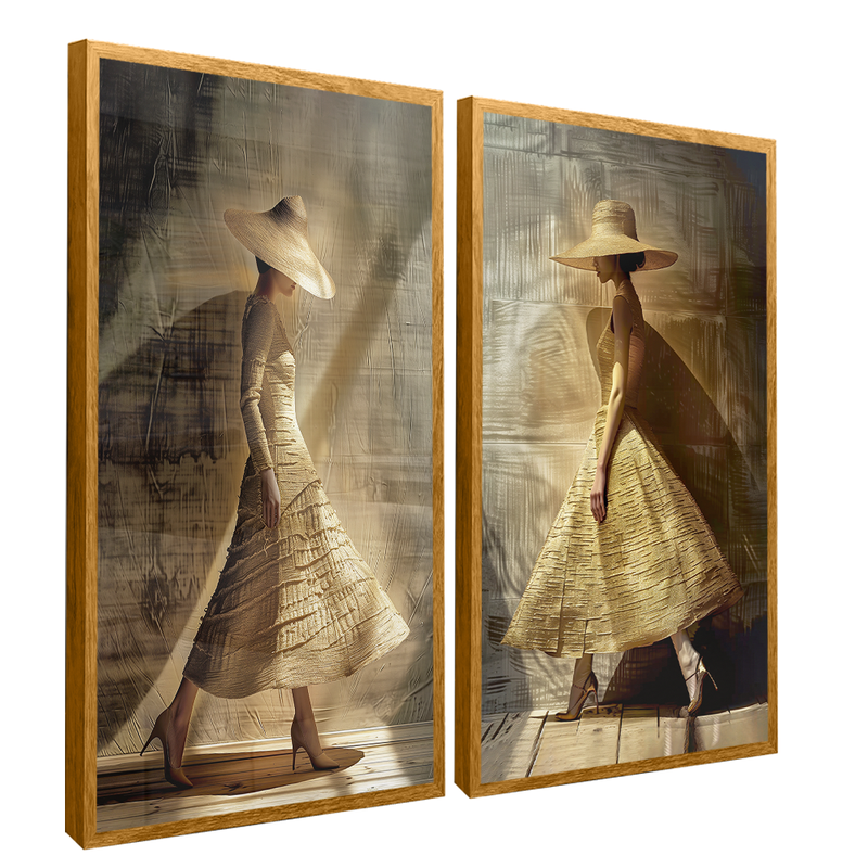 Duo Women In The Parade Canvas V1555