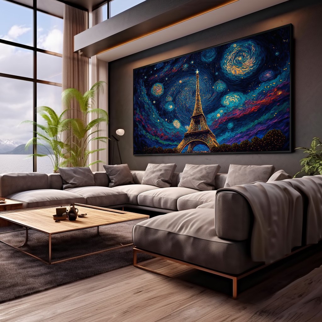 Eiffel Tower Painting Canvas