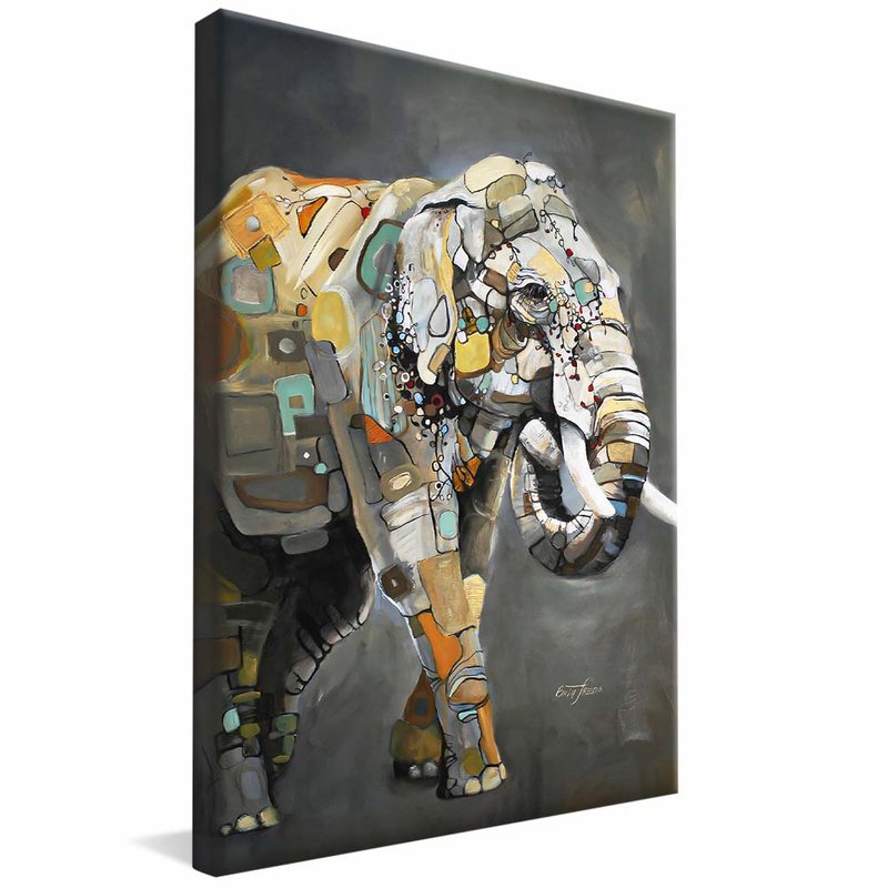 Elephant in Mosaic V1615 Canvas