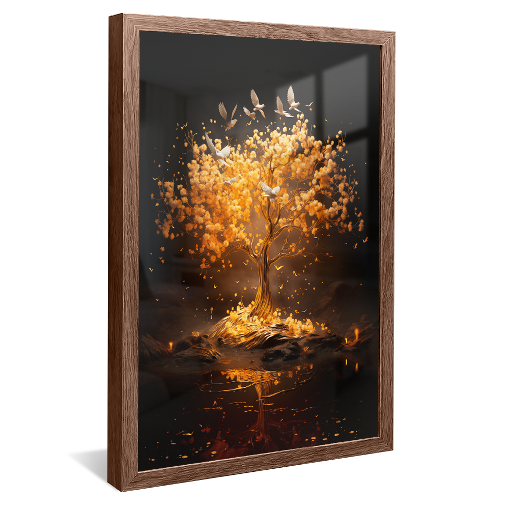 Empty Golden Tree V892 Canvas