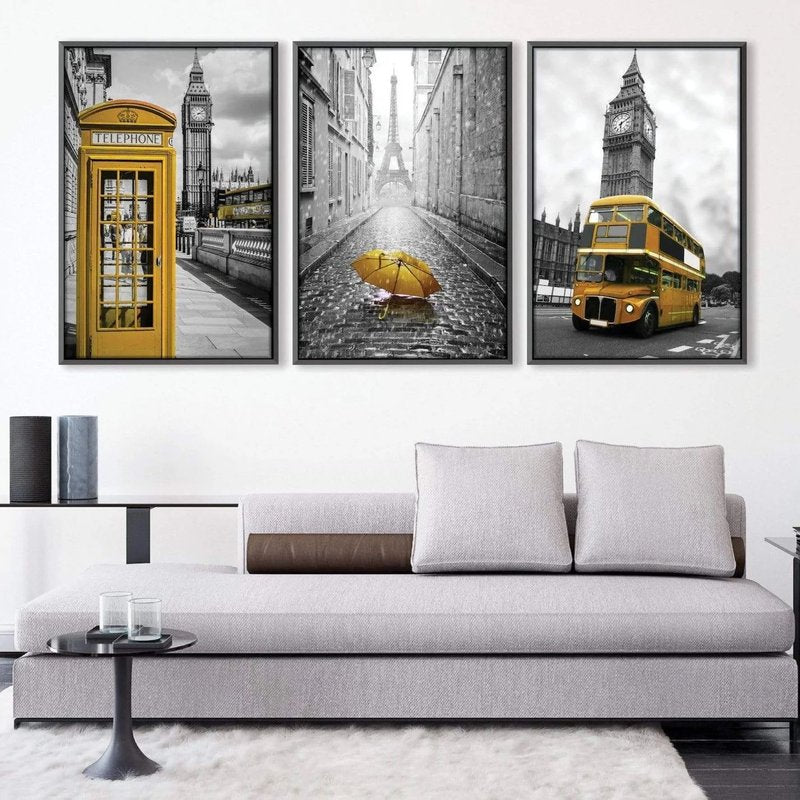 Europe 3-Panel Canvas Set