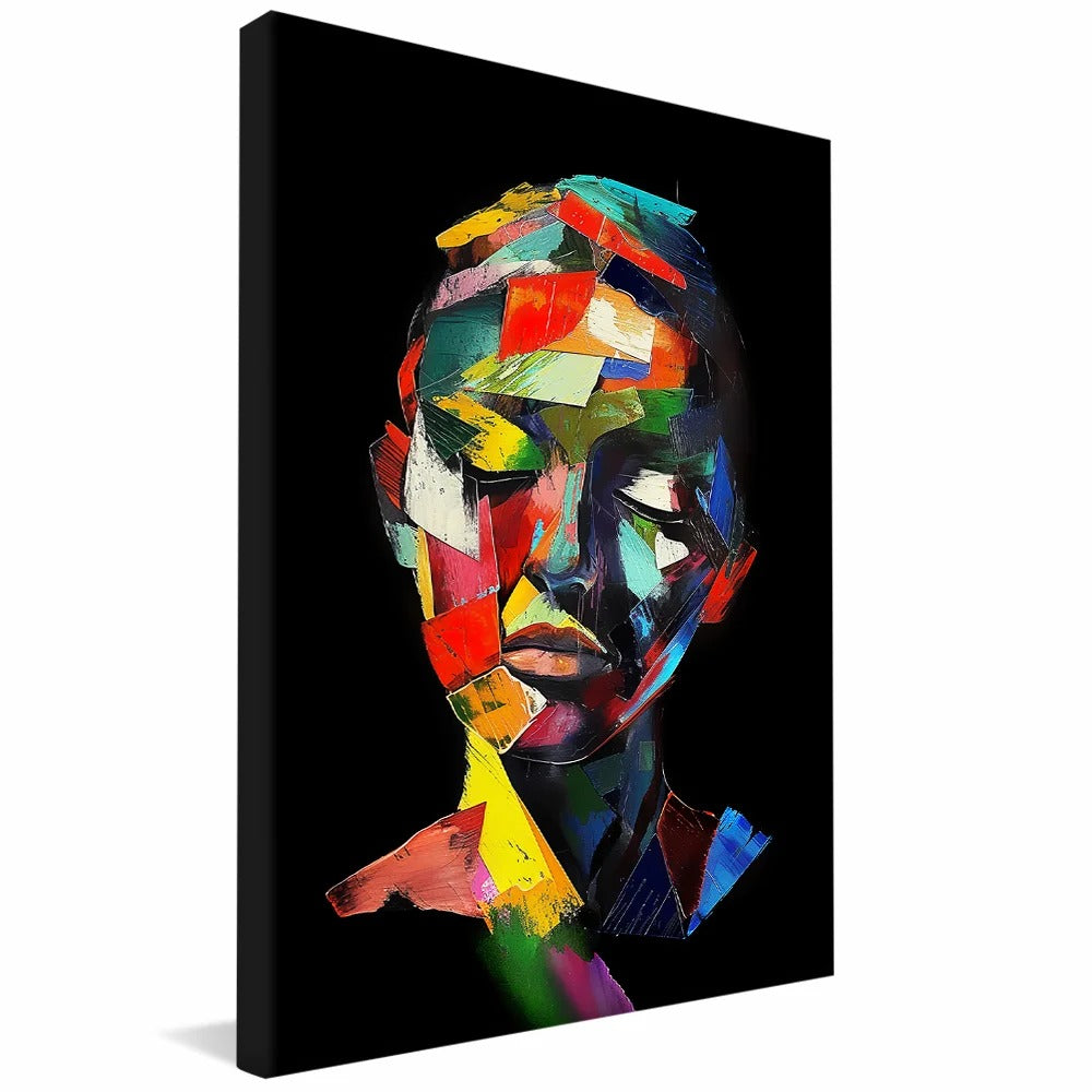 Face in Brushstrokes Canvas V1258