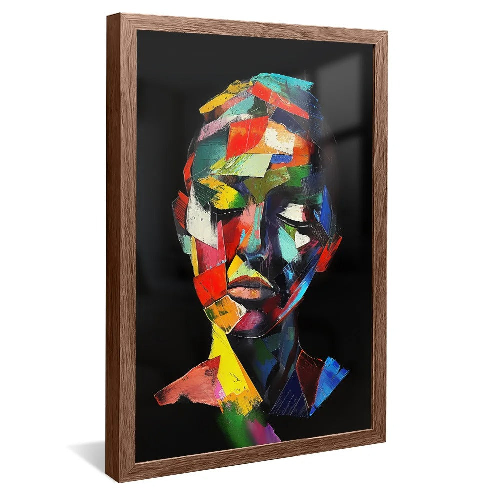 Face in Brushstrokes Canvas V1258