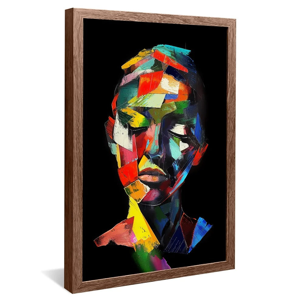 Face in Brushstrokes Canvas V1258