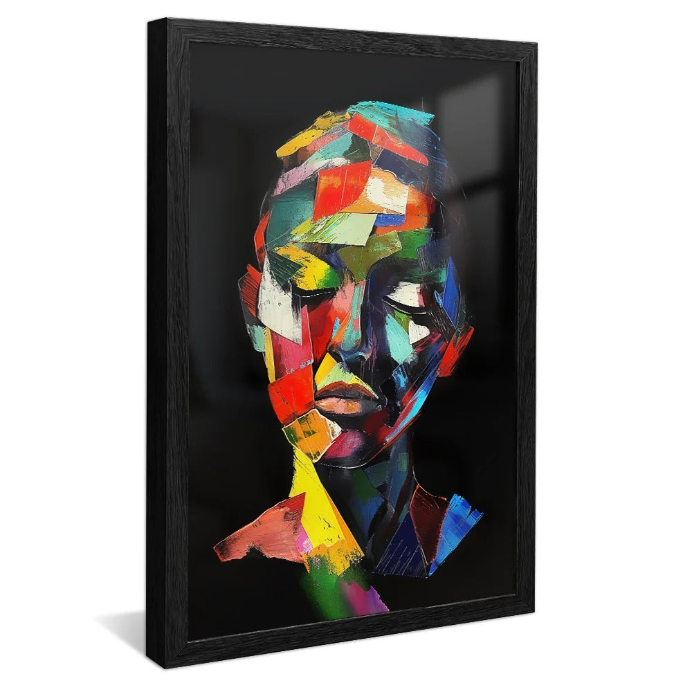 Face in Brushstrokes Canvas V1258