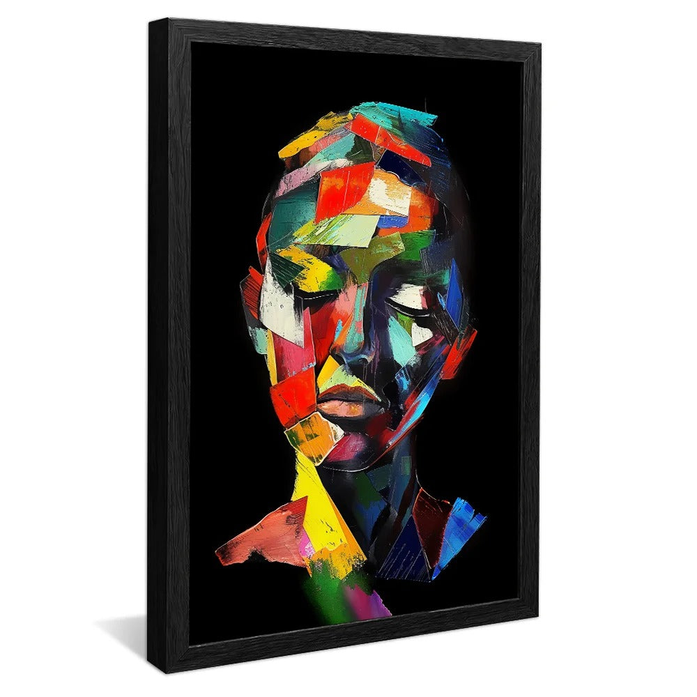 Face in Brushstrokes Canvas V1258