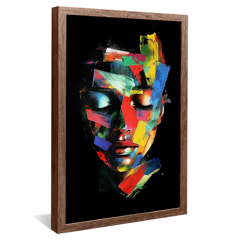 Face in Brushstrokes V1237 Canvas