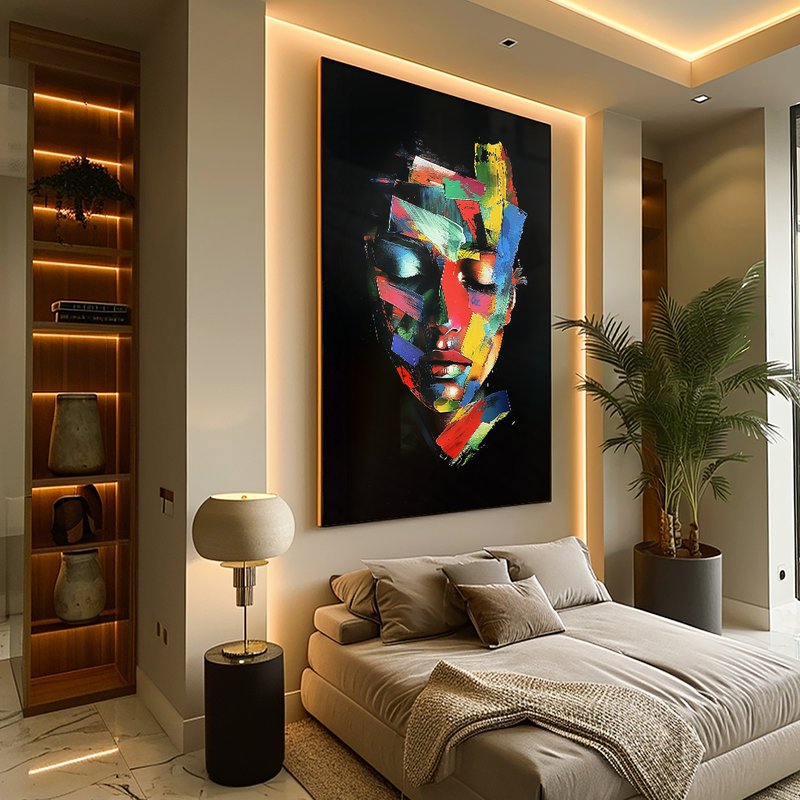 Face in Brushstrokes V1237 Canvas