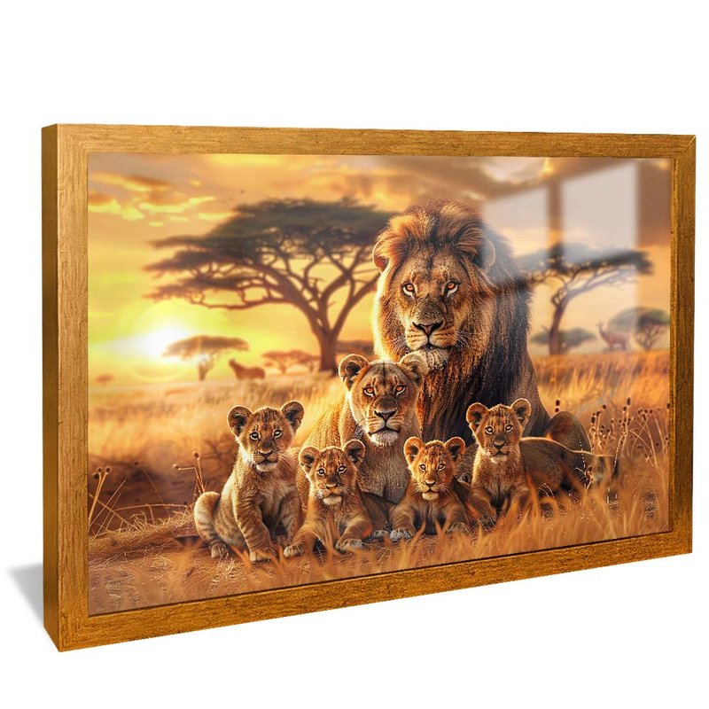 Family Lions in Savana V1939 Canvas