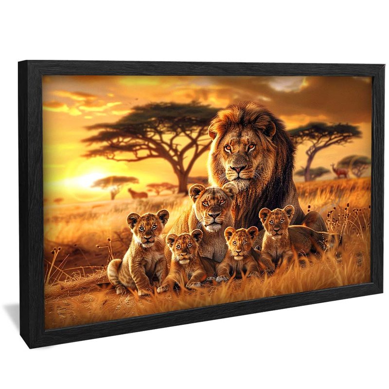 Family Lions in Savana V1939 Canvas