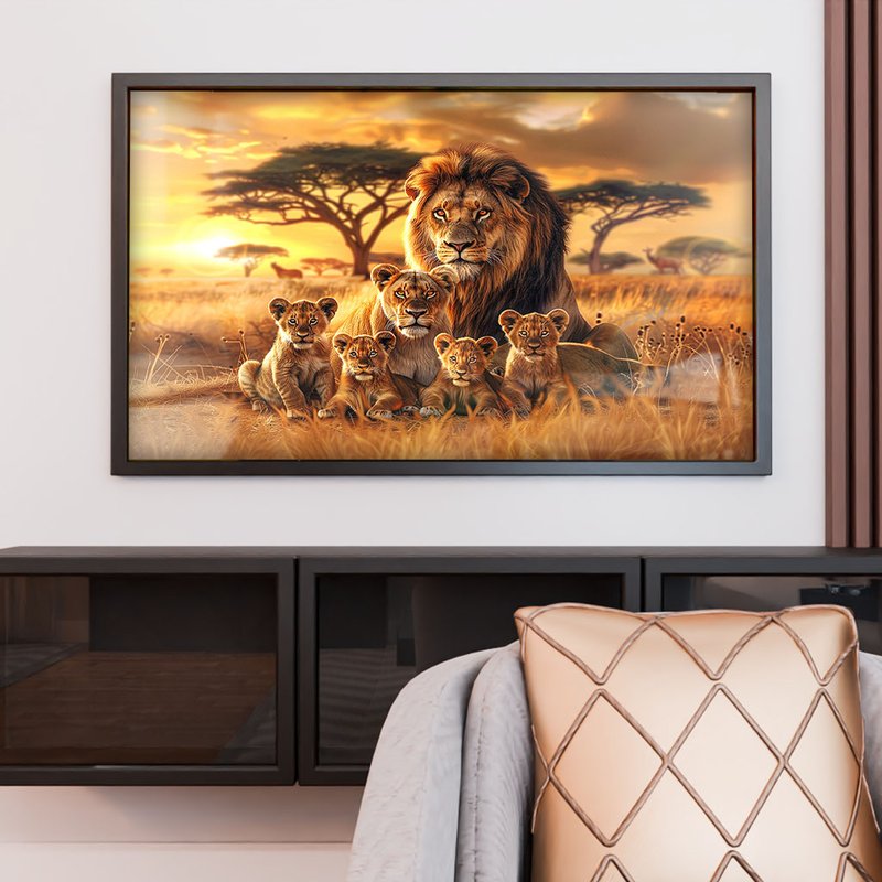 Family Lions in Savana V1939 Canvas