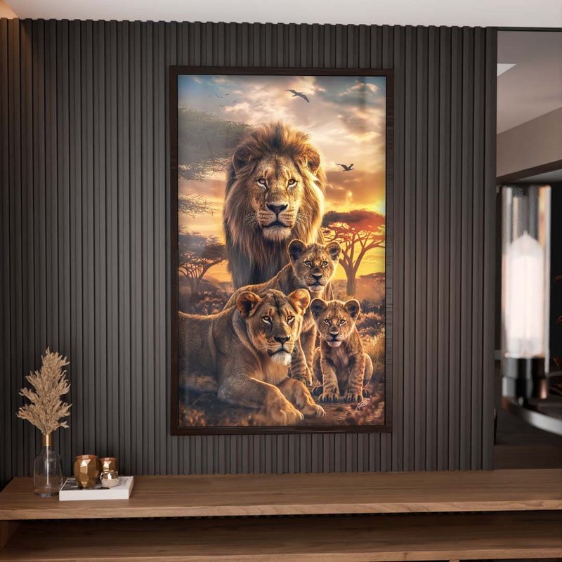 Family of Lions V1748 Canvas