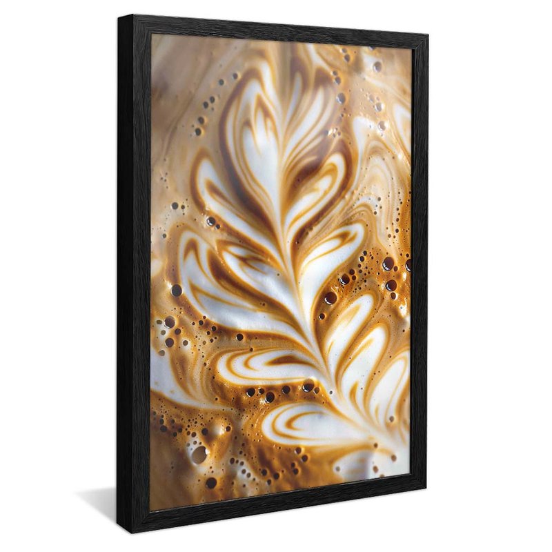 Floral Art Latte V1918 Canvas