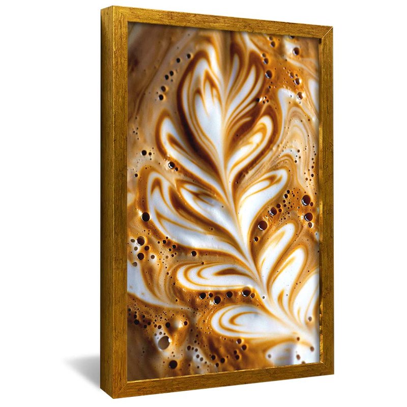 Floral Art Latte V1918 Canvas