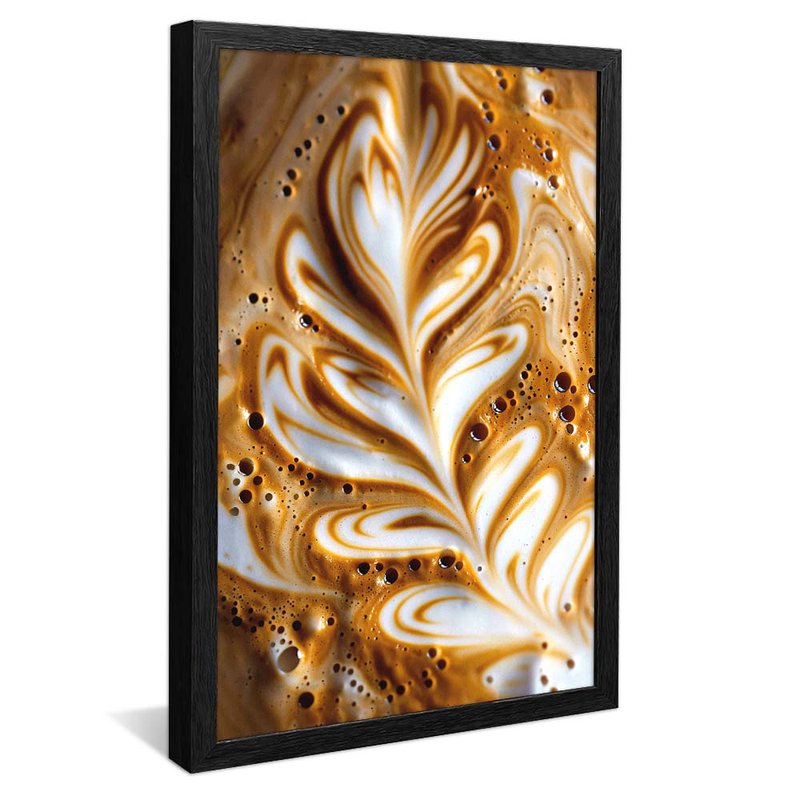 Floral Art Latte V1918 Canvas