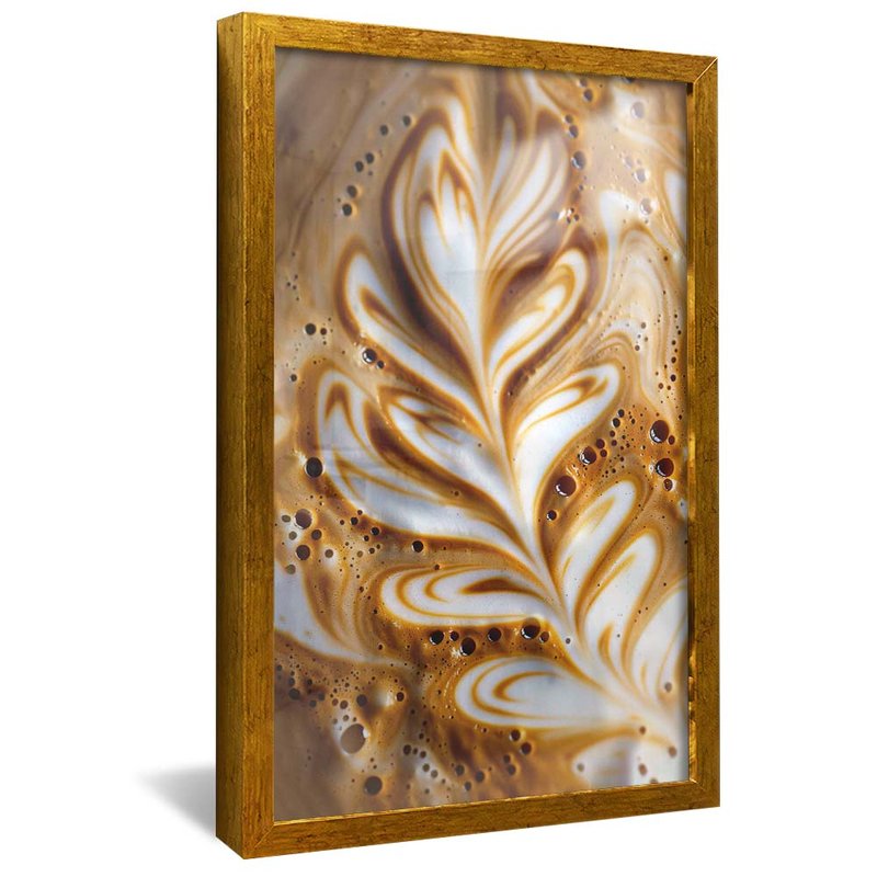 Floral Art Latte V1918 Canvas