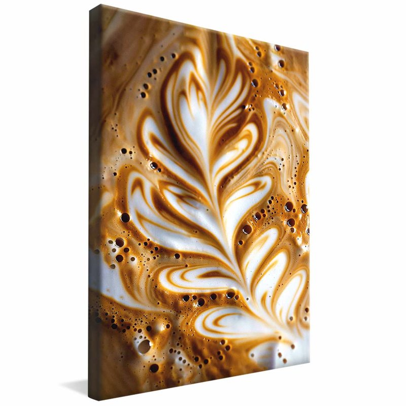 Floral Art Latte V1918 Canvas