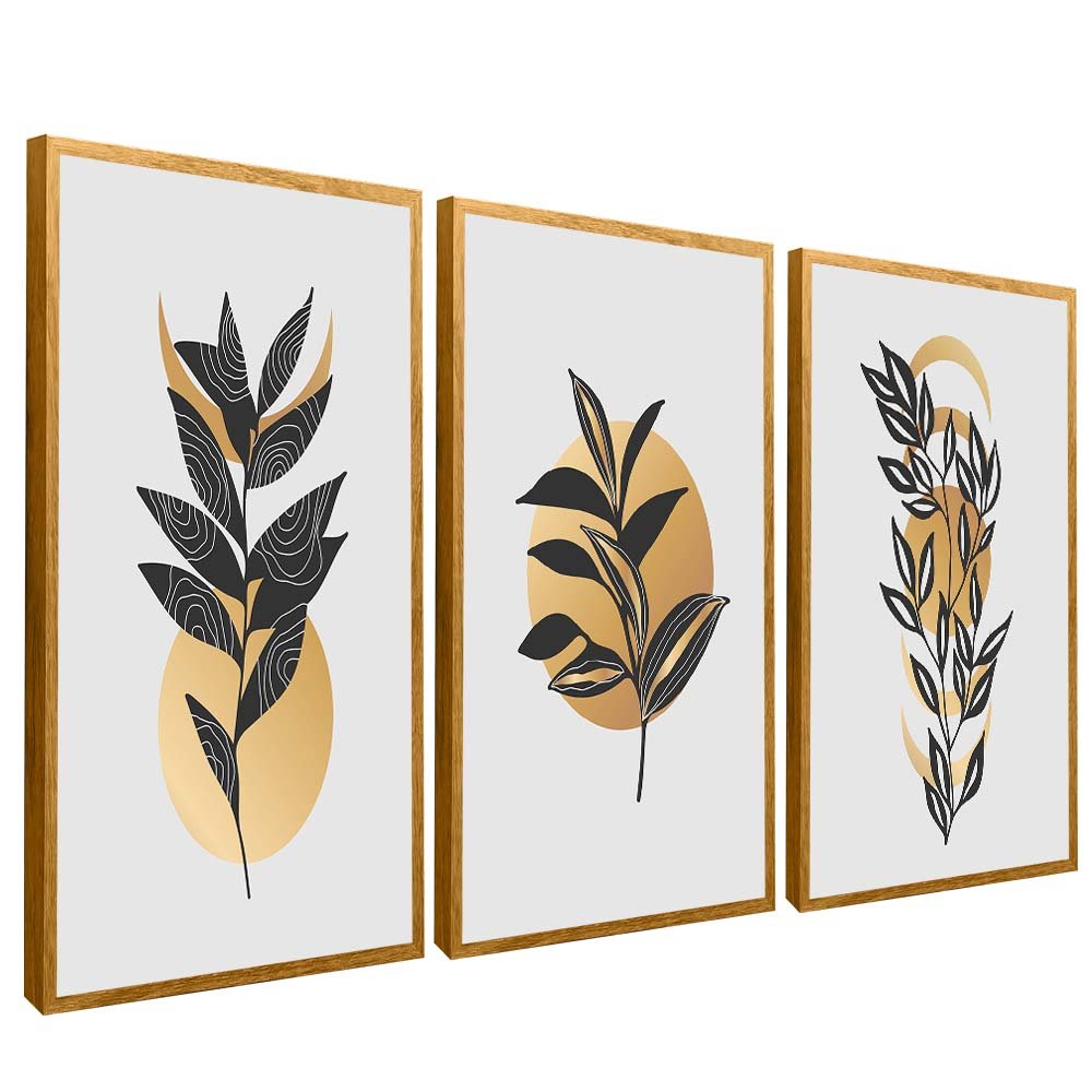 Floral Branches Trio Canvas