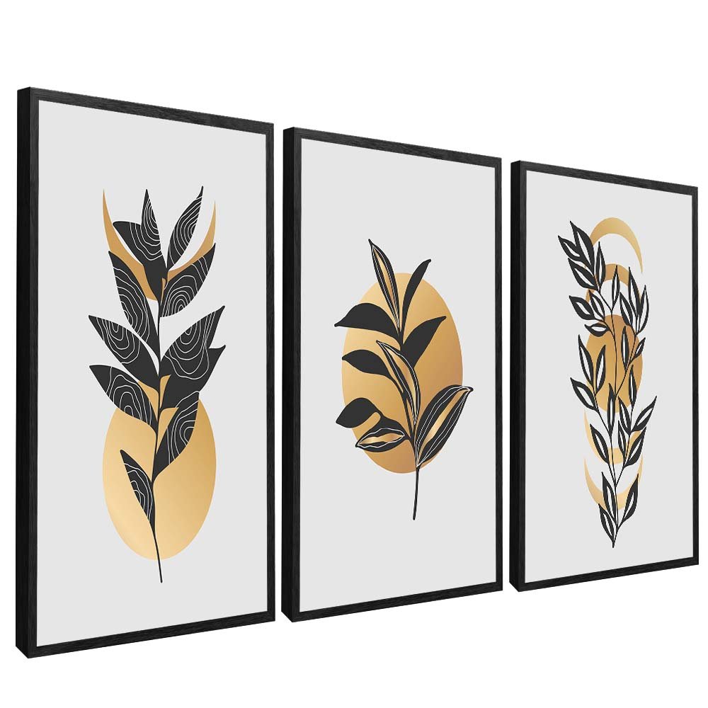 Floral Branches Trio Canvas