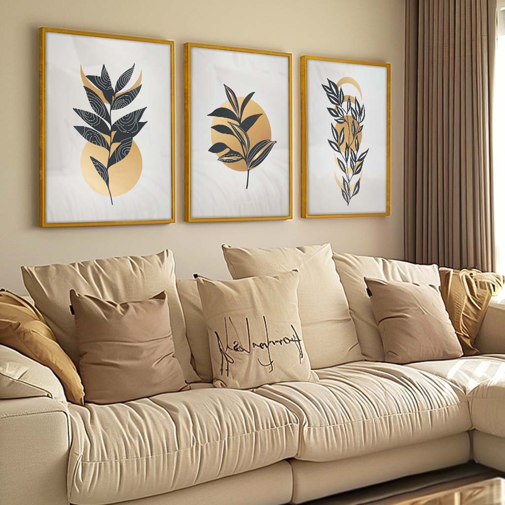 Floral Branches Trio Canvas