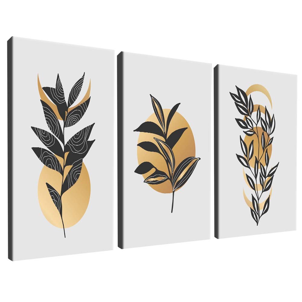 Floral Branches Trio Canvas