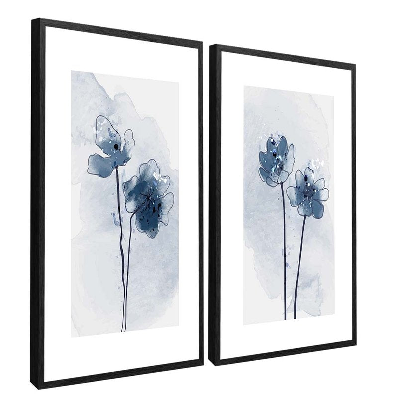 Watercolor Floral Duo Canvas V1717