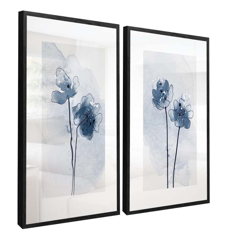 Watercolor Floral Duo Canvas V1717