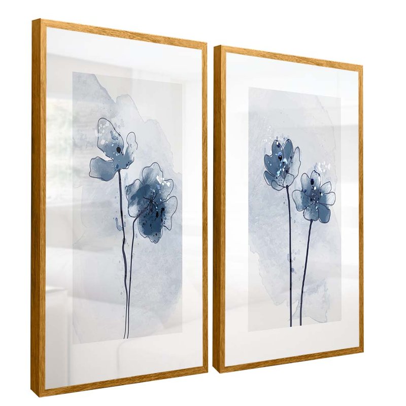 Watercolor Floral Duo Canvas V1717